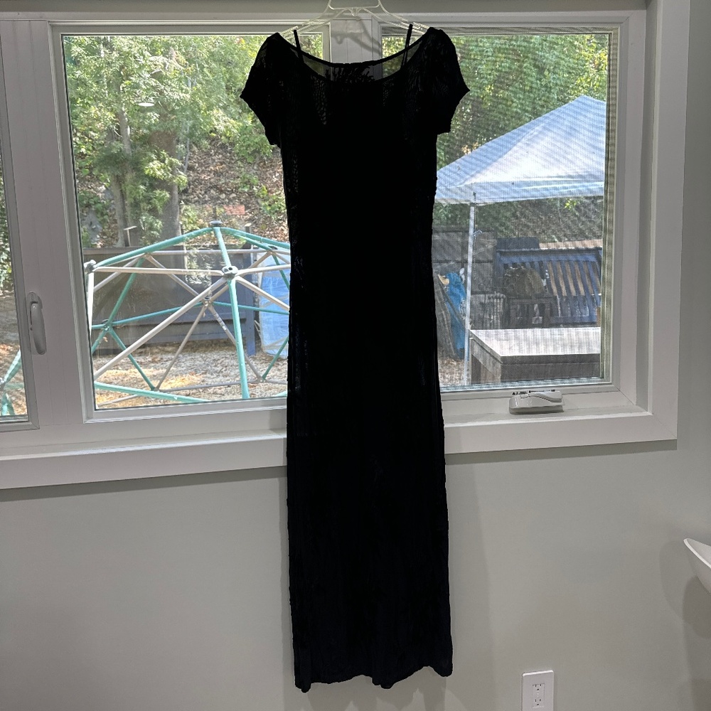 Sheer long black dress